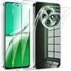 Phoona Cover per OPPO Reno 12 F/Reno 12 FS 5G/4G Custodia con 2 Pellicola Vetro Temperato,Ultra Sottile Trasparente Silicone Protettiva Case per OPPO Reno 12 F 5G/4G Sottile Morbida Antiurto Cover