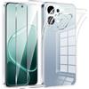 Phoona Cover per Oppo A6 Pro 5G/4G Custodia con 2 Pezzi Pellicola Vetro Temperato,Ultra Sottile Trasparente Silicone Protettiva Case per Oppo A6 Pro Sottile Morbida Antiurto Cover