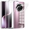 Phoona Cover per Honor Magic 7 Lite Custodia con 2 Pezzi Pellicola Vetro Temperato,Ultra Sottile Trasparente Silicone Protettiva Case per Honor Magic 7 Lite Sottile Morbida Antiurto Cover