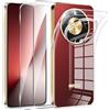 Phoona Cover per Honor Magic 8 Lite 5G Custodia con 2 Pezzi Pellicola Vetro Temperato,Ultra Sottile Trasparente Silicone Protettiva Case per Honor Magic 8 Lite Sottile Morbida Antiurto Cover