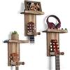 VINCOURNA Porta Chitarra da Muro, Appendi Chitarra da Muro Set da 3, Supporto Chitarra, Reggi Chitarra per Chitarra Acustica, Electric Guitar, Basso, Ukulele - Nero Carbonizzato