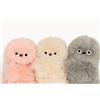 Yukai Engineering mirumi Charm Robot Peluche Set di 3 Grigio Rosa Bianco