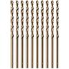 amoolo Set di punte da trapano in cobalto da 7/64 (10 pezzi), M35 HSS, per metallo duro, acciaio inossidabile, ghisa