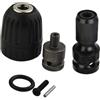 Evenoonest Mandrino senza chiave per trapano 0,8-10 mm in metallo con adattatore per presa esagonale da 1/2 pollice a 1/4 di pollice per testa di conversione chiave elettrica compatibile con utensili