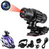 TANGMI Action Cam 1080P HD - Grandangolo 120° per Moto e Bici | Grandangolo 120°, Batteria 4h, Montaggio Moto/Bici/Casco, Registrazione Loop, per motociclisti, ciclisti, sportivi
