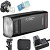 Godox AD200Pro TTL 2.4G HSS 1 / 8000s Pocket Flash Light Doppia testa 200Ws con batteria al litio 14,4 V / 2900 mAh 500 Flash a piena potenza per fotocamera Canon/Nikon/Sony/Olympus/Panasonic