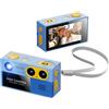 SageFurned Fotocamera digitale 4K, doppio obiettivo, 2,4 pollici, design retrò (CCD19 Sky-Blue)