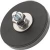 COOLHIYA Staffa Calamita Potente per Montaggio Lampade Base Magnetica in Gomma e Materiale Magnetico Nero per Supporti Fotocamera e Barre Luminose