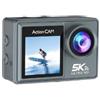 Andoer Action Camera WiFi 5K Ultra HD Dual Screen grandangolare 170°, stabilizzazione a 6 assi, fotocamera subacquea 30M con microfono senza fili