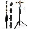 Heliora Kit vlogging per iPhone/Android, 70 Auto Face Tracking Treppiede Auto Open Treppiede Stand per iPhone con Luce, Microfoni Wireless con Telecomando, YouTube Starter Kit per TikTok, Vlogging