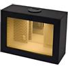 Bbajszx Cornice elettronica per display da scrivania e da scaffale, cornice per foto digitale 16, 3 x 9 cm con forma decorativa nera e alloggiamento in ABS Foto digitale da tavolo Display elettronico compatto