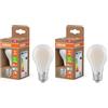 OSRAM Energy Class nella classica forma a lampadina, 2,2 W / 470 lm, EEK A, luce bianca fredda (4000 K), CRI 80, in vetro senza piombo trasparente, attacco E27, IP20, diametro 60 mm, dimmerabile