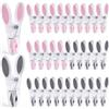 Elalove Mollette per Bucato 30 Pezzi, Mollette Bucato in Plastica con Molla in Acciaio Inox, Mollette per Telo Mare con Presa Stabile, Adatte per Vestiti, Calze, Rosa e Grigio