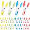 Elalove Mollette per Bucato 36 Pezzi, Mollette Bucato in Plastica con Molla in Acciaio Inox, Mollette per Telo Mare con Presa Stabile, Adatte per Vestiti, Calze, Colorate