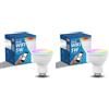 M Ledme - Lampadina LED WiFi Smart 5W (Eq. 40 W) attacco GU10, non necessita di Hub, RGB+CCT, Dimmerabile, Luce Bianca e Colorata, compatibile con Alexa e Google Home, LM7140 (Confezione da 2)