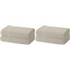 Degrees home - Set 2 Asciugamani Bidet, Asciugamani Bagno, Asciugamani Piccoli, 100% Cotone, 480 gr/m², Dimensioni 30 x 50 cm, Beige (Confezione da 2)