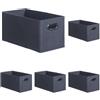 5 five simply smart Five - Scatola portaoggetti Grigio Scuro 15 x 31 x 15 cm (Confezione da 5)