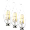 V-TAC Lampadina LED Filamento Fiamma con Attacco Edison E14-4W (Equivalenti a 35W) - 400 Lumen - Massima Efficienza e Risparmio Energetico - 3000K Luce Bianca Calda - (Box 1 Pezzo), (Confezione da 3)