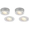 Briloner - Faretto da superficie e da incasso 2 in 1 LED, orientabile, dimmerabile, luce bianca calda, spot LED 230V, spot da soffitto, dimensione foro 68mm, 90x30mm (DxH), cromo opaco