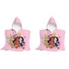 hermet, Disney, Principesse, Telo Mare Con Cappuccio, Poncho Mare Maxi da Bambino, 60x60 cm, Asciugamano da Spiaggia o Piscina, 100% Morbido Cotone (Confezione da 2)