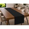 Claseba Runner da tavola in 100% cotone (nero, 30 x 100 cm)