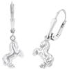 AMOR - Orecchini Bambini - Unisex in Argento 925 - Orecchino Pendente a Cavallo - AMR-E0099