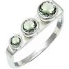 SILVERTROVE con pietra preziosa Ametista verde per uomo e donna Anello placcato argento gioiello fatto a mano CRG1265AL_72 (22.9)