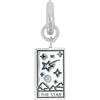 amor - Ciondolo Charm da Donna in Argento 925 - con Zircone - Design a Carte dei Tarocchi - AMR-P0092