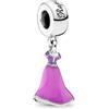 The Charmery Ciondolo a forma di vestito da principessa in argento Sterling 925, compatibile con ciondoli Pandora e molti altri braccialetti con ciondoli del Regno Unito.