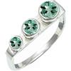 SILVERTROVE in Anello placcato argento con Acquamarina coltivato in laboratorio pietra preziosa per uomo e donna gioielli fatti a mano di CRG1265AY_47 (15.0)