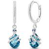 Hapour S925 Argento Metallico Cerchi Dangle&Drop per le Donne Peso Leggero Orecchini Farfalla Luna Stella Regali per San Valentino, Argento sterling, Zirconie sintetico