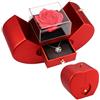 Mikovivi Scatola Regalo con Fiori Conservati e Collana, Collana per San Valentino Gioiello con Rosa Rossa Conservata Regalo Romantico con Collana per Compleanno Festa Della Mamma Anniversario
