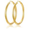 FindChic Orecchini Cerchio Donna in Acciaio Inox 20-80mm | Orecchini Donna Cerchio Resistenti, Leggeri ed Eleganti, 20-80mm, Oro Argento Nero Opzionale, con Scatola Regalo