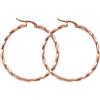 day berlin day.berlin orecchini a cerchio Twisted da donna placcati oro 18k, cerchi ritorti 35mm diametro 2mm spessore, acciaio inox 316L nichel free e resistenti all'acqua