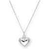 jewellerybox Ciondolo a forma di cuore bombato in argento sterling su catenina da 40,6 a 56,9, 20 inches, Argento sterling