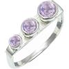 SILVERTROVE con pietra preziosa Quarzo lavanda coltivato in laboratorio per uomo e donna in Anello placcato argento regalo di gioielli CRG1265AX_50 (15.9)