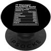 Byte Sized Banter IT Manager Valori nutrizionali Umorismo professionale tecnico PopSockets PopGrip Adesivo