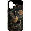 Mystical Cosmic Nights Custodia per iPhone 16 Scena della natura della foresta della luna d'oca dell'
