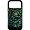 Mystical Cosmic Nights Custodia per iPhone 17 Pro Max Natura del cielo notturno della foresta della lucci