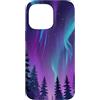 Nature Aesthetic Gifts Custodia per iPhone 14 Pro Max Aurora Borealis Paesaggio Notturno Foresta Aurora Bore