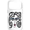 Bahaa's Tee Custodia per iPhone 17 Pro Abstract Modern Woman Face Eyes Art Illustration Graphic