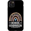 Counselor Support Studio Custodia per iPhone 11 Pro Max Stampa leopardata arcobaleno Boho per consigliere scolastico