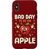 Apple Picking Season Fall Harvest Autumn Custodia per iPhone X/XS Bad Day To Be An Apple Raccolta Raccolta Stagione Divertente Bambini