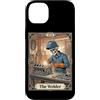 Welder Tarot Card Metal Worker Graphic Custodia per iPhone 14 Plus The Welder Tarocchi Carta Saldatura Scheletro Metalworking Uomini