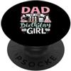 Science Lab Birthday Girl Party Outfit Festa di compleanno della ragazza di compleanno della scienza del papà della ragazza PopSockets PopGrip Adesivo
