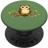 Woodland Owl Studio Simpatico gufo del bosco su ramo stravagante natura uccello opera d'arte PopSockets PopGrip Adesivo