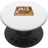 Kawaii Cibo Giapponese Animali Abbigliam Gatto Carino Kawaii Bento Scatola Giapponese PopSockets PopGrip Adesivo
