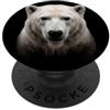 Majestic Polar Bear Face Wildlife Nature Orso polare con volto artico selvatico natura animale orso PopSockets PopGrip Adesivo