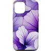 Deep Purple, Lavender & Lilac Flower Gif Custodia per iPhone 12/12 Pro Carino Viola Fiori Lilla Vaporwave