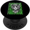 4th Grade Student Teacher First Day Of S Divertente insegnante di quarta elementare gatto selvatico torna a scuola studenti PopSockets PopGrip Adesivo